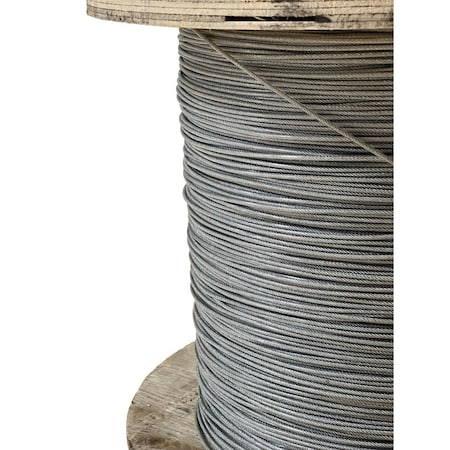 1/16 To 3/32 PVC Coated Clear Color Galvanized Cable 7x7 Strand Aircraft Cable Wire Rope, 50 Ft